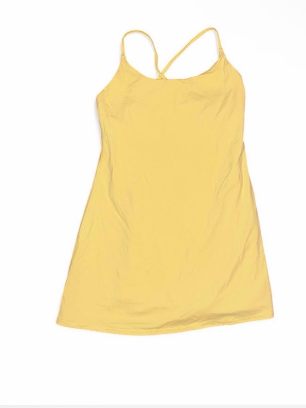 Halara Yellow Mini Dress with Built-in Shorts